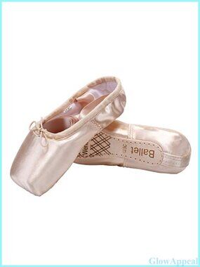 Satin Ballet Dance Shoes with Ribbons Toe Pads Flats for Dancers